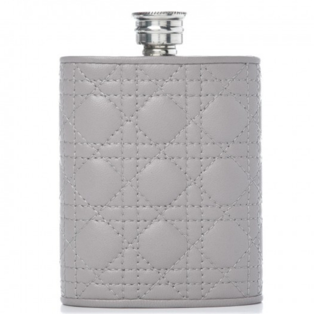 RARE Dior Collector’s Mini Lady Quilted Cannage Leather Drinking Flask - Picture 3 of 17